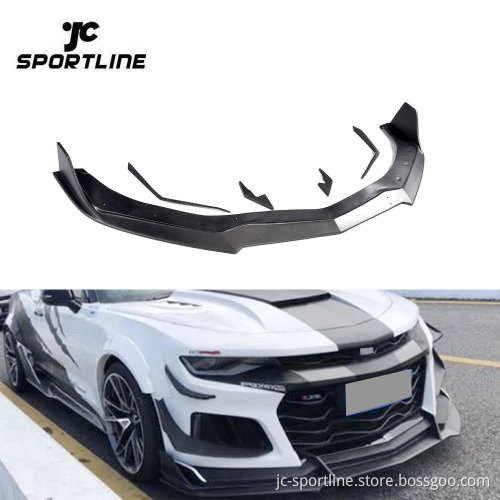 SS Style Carbon Fiber Front Bumper with Canards for Chevy Camaro ZL1 2014-2016